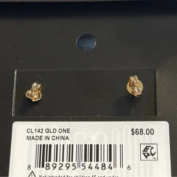 Coach Signature Pavé Bar Huggie Earrings 😍 NWT❣️ - Picture 5 of 5